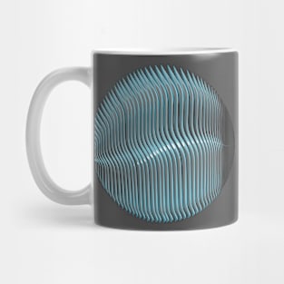 Wavy blue skeletal mandala Mug